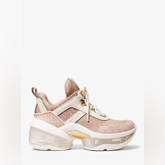 Olympia Extreme Color-Block Jacquard and Logo Trainer size 9.5 Michael Kors - Picture 1 of 14